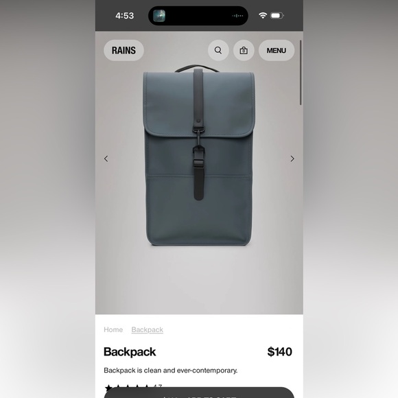 RAINS Backpack - Picture 3 of 7